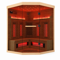 3–4 Person Corner Infrared Sauna with Himalayan Salt – 220V