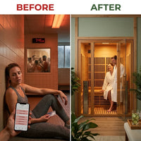 3 - Person FAR Infrared Sauna in Cedar — Before & After