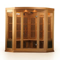 FAR Infrared Sauna Built for Home Wellness, 3 Person Cedar Construction, 9 Carbon Heating Panels, 2320W Power