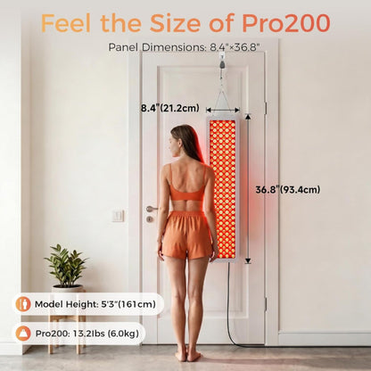 Red Light Therapy Panel, 4 Wavelengths 200 Leds Full Body, 330W | 630–940Nm Red and Infrared Light Therapy, Elite Grade Dual Chip High Power Red Light Lamp at Home, Modular Design — product view 7
